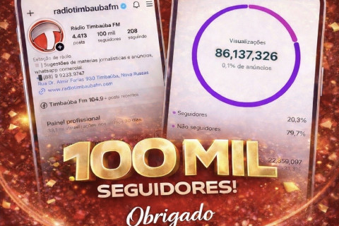 100 MIL SEGUIDORES NO INSTAGRAM