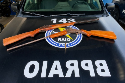 RAIO apreende armas de fogo após denúncia de disparos na zona rural de Nova Russas
