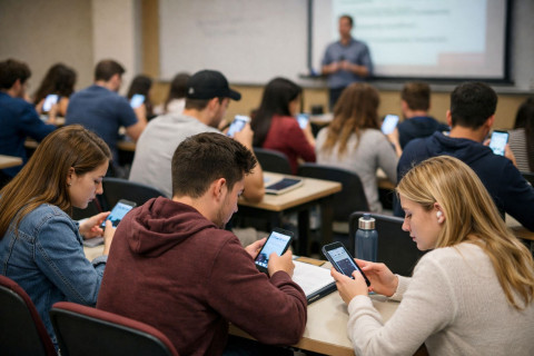 Faculdade privada adota restrição ao uso de celulares em sala de aula