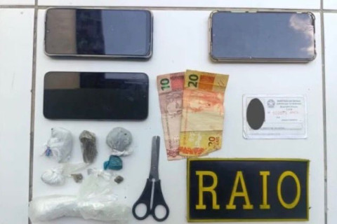 RAIO realiza prisão por tráfico de drogas no distrito de Sucesso, em Tamboril