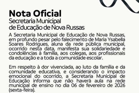 Secretaria de Educação decreta suspensão das aulas em Nova Russas após morte de aluna da rede municipal