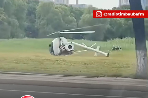 Helicóptero perde o controle durante pouso e gira violentamente com pessoas a bordo