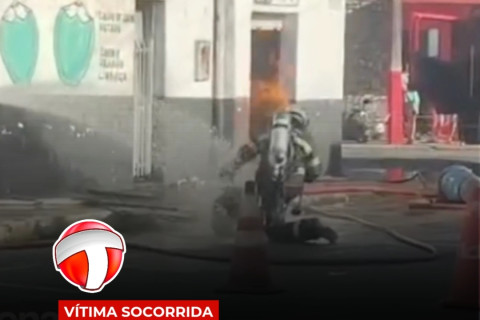 Explosão em estabelecimento comercial mobiliza bombeiros e deixa ferido em Ipueiras