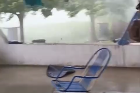 Temporal com granizo assusta moradores em Jaguaretama-CE
