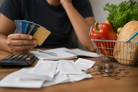 Cerca de 70% dos brasileiros estão endividados; metade cortou gastos com comida